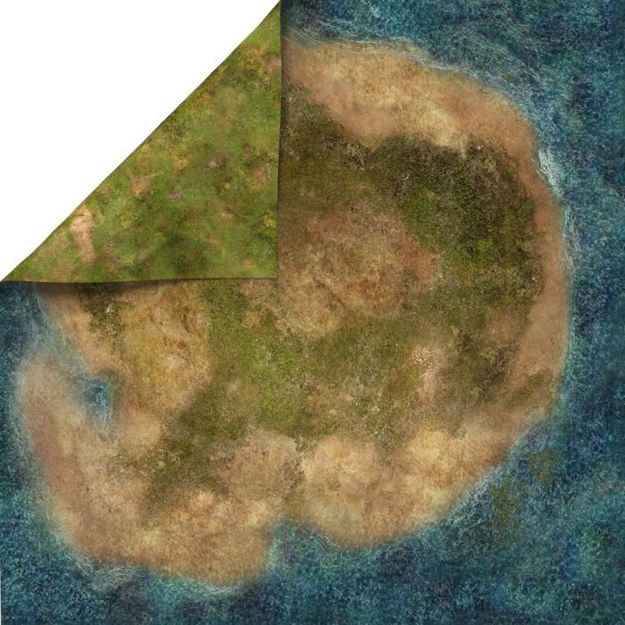Island 36”x36” / 91,5x91,5 cm - double-sided latex mat - Playmats Spielmatte