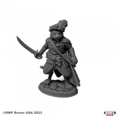 Catfolk Bard, Mal - Bones USA - Reaper Miniatures