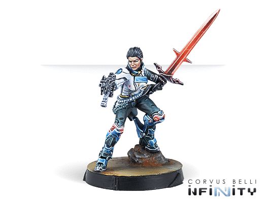 Shona Carano, Aristeia! Swordmaster (Submachine gun) - Infinity - Covrvus Belli Shona Carano, Aristeia! Swordmaster (Submachine gun) - Infinity - Covrvus Belli