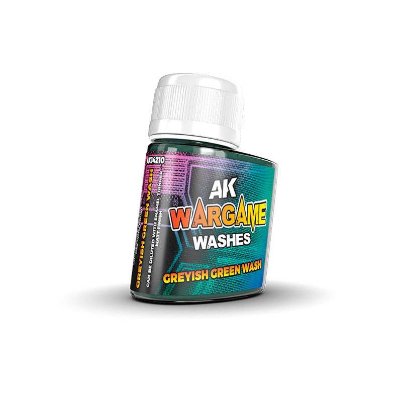 Greyish Green Wash – (Enamel) WARGAME SERIES - AK Interactive