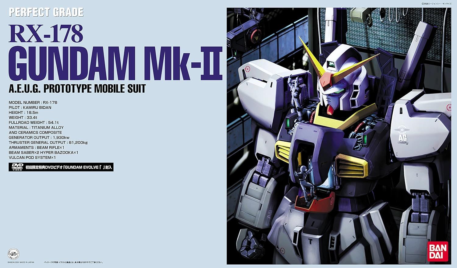 PG GUNDAM RX-178 MK II AEUG WHITE 1/60 - Bandai - Gunpla