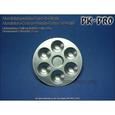 PK-Aluminiumpalette-Rund-6-Näpfe-(11cm) - Mischpalette