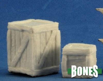 Crates (Large and Small)(2) Kisten - Bones - Reaper Miniatures