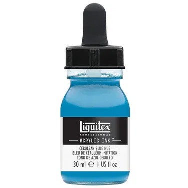 Liquitex Professional Acrylic Ink 30ml Flasche Cerulean Blue Hue Cölinblau Imit.