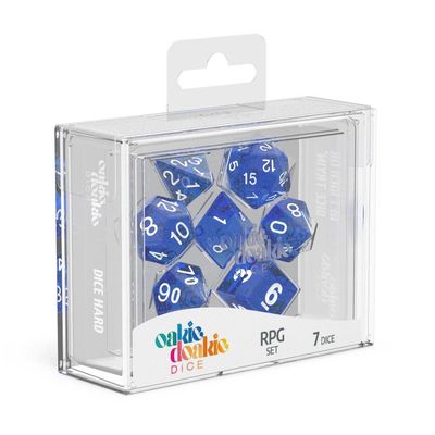 oakie doakie DICE RPG Set Speckled - Blue (7)