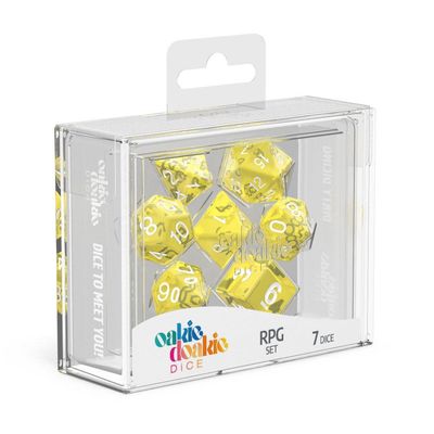 oakie doakie DICE RPG Set Translucent Yellow (7)