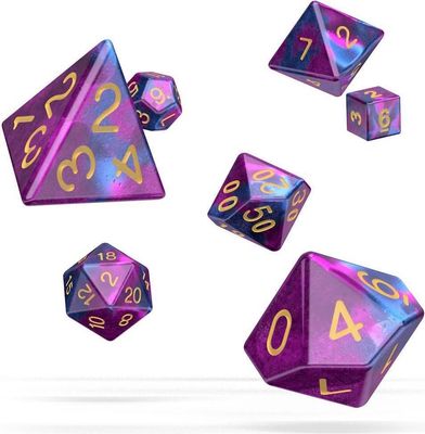 oakie doakie DICE RPG Set Gemidice, Amethyst (7)