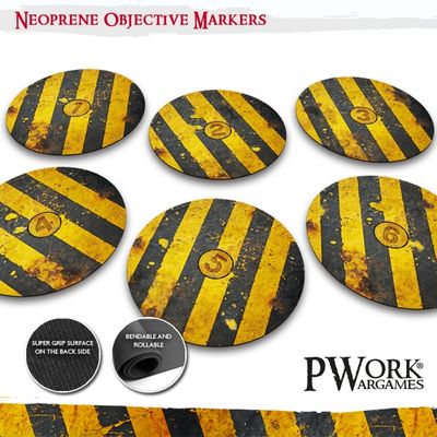 Danger Zone - WH40K Neoprene Objective Markers Missionszielmarker Target - PWork Wargames