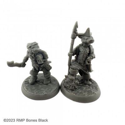 Otterfolk Goblin Hunter and Pirate - Bones Black - Reaper Miniatures