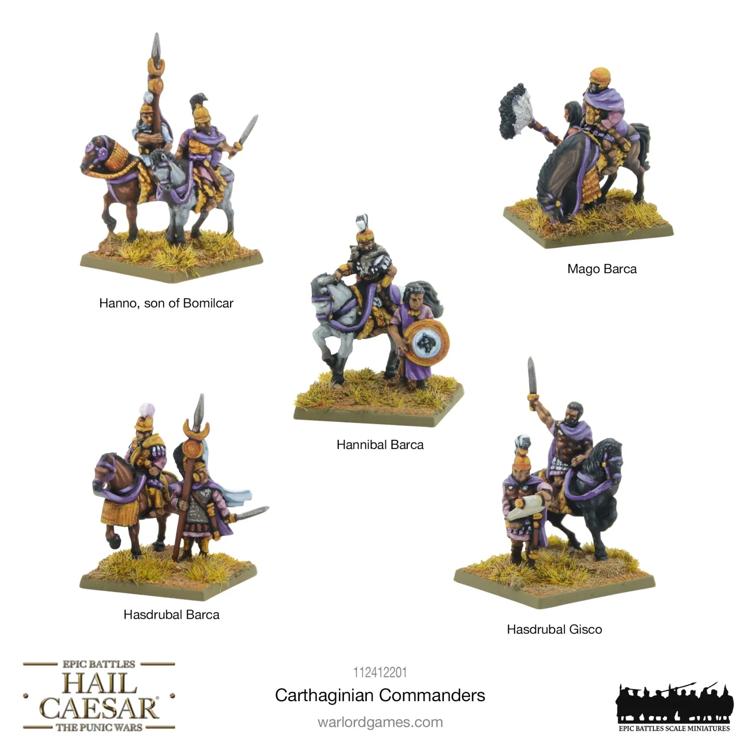 Hail Caesar Epic Battles: Carthaginian Commanders - Warlord Games