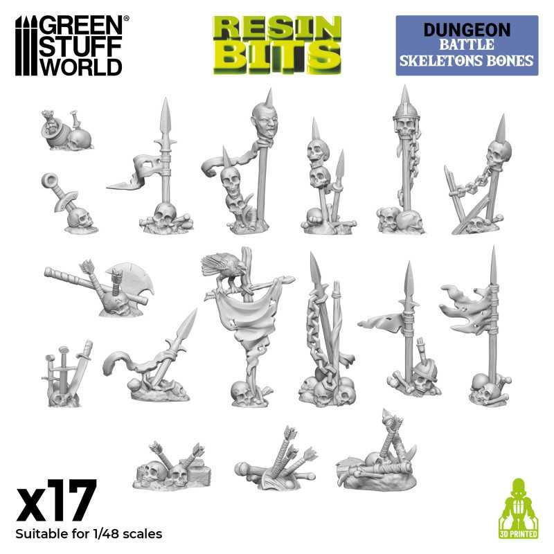 3D-Druckset - Skelett-Schlachtreste 1:48 - Greenstuff World