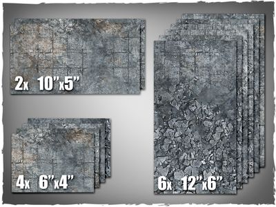 Warhammer 40k Terrain Base Tiles – City Ruins - Deep Cut Studio