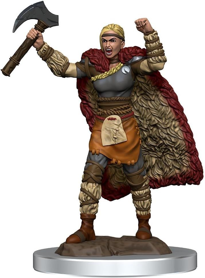 D&D Nolzur's Marvelous Miniatures - Dungeons&Dragons Premium Painted Figures Human Barbarian Female