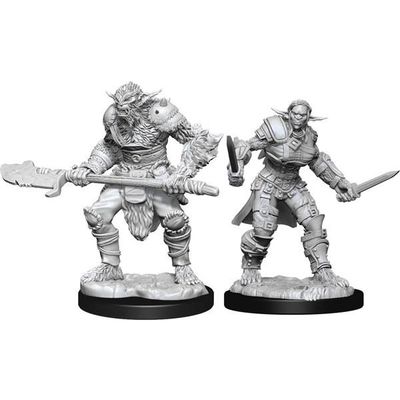 D&D Nolzur's Marvelous Miniatures - Bugbear Barbarian Male & Bugbear Rogue Female