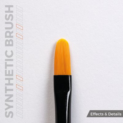 AK SYNTHETIC BRUSH – FILBERT 6 - AK Interactive