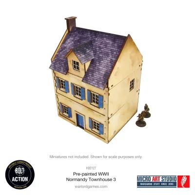 Pre-painted WW2 Normandy Townhouse 3 - Micro Art Studio