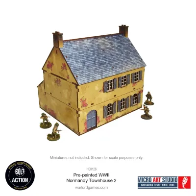 Pre-painted WW2 Normandy Townhouse 2 - Micro Art Studio