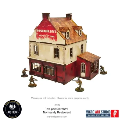 Pre-painted WW2 Normandy Restaurant - Micro Art Studio