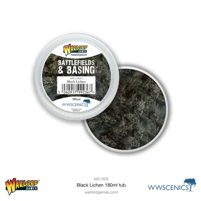 Battlefields & Basing: Black Lichen (180ml) - Warlord Scenics - Warlord Games