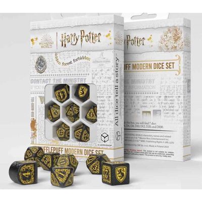 Harry Potter - Hufflepuff Modern Dice Set - Black (7) - Q-Workshop