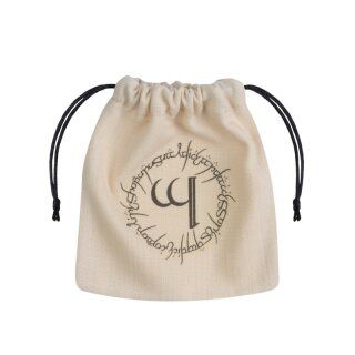 Elvish Beige & black Dice Bag - Würfeltasche