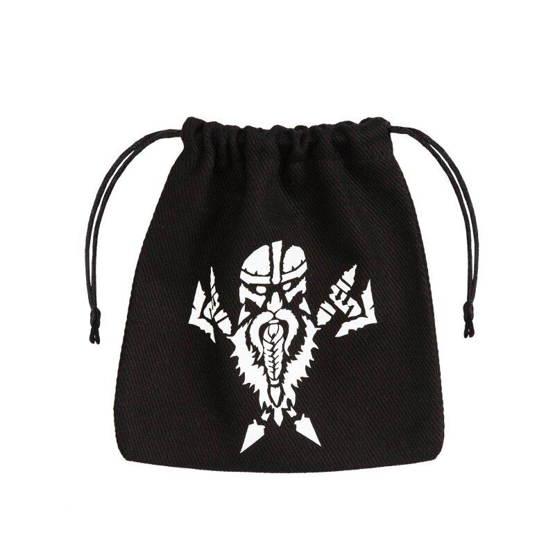 Dwarven Black & white Dice Bag - Würfeltasche