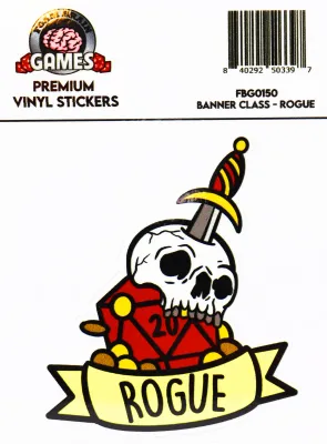 Banner Class Sticker: Rogue- Foam Brain Dice