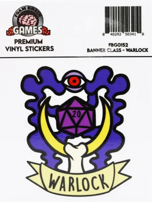 Banner Class Sticker: Warlock - Foam Brain Dice
