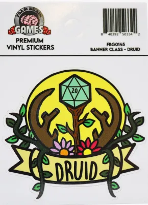 Banner Class Sticker: Druid - Foam Brain Dice