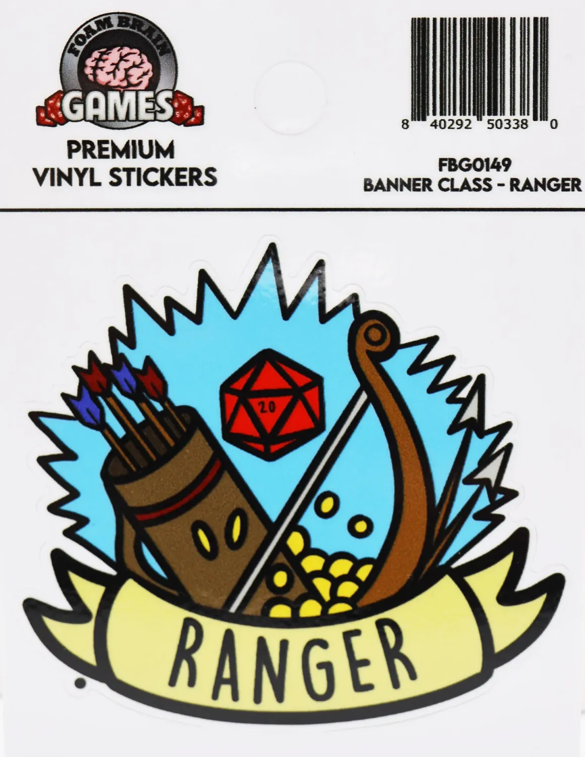 Banner Class Sticker: Ranger - Foam Brain Dice
