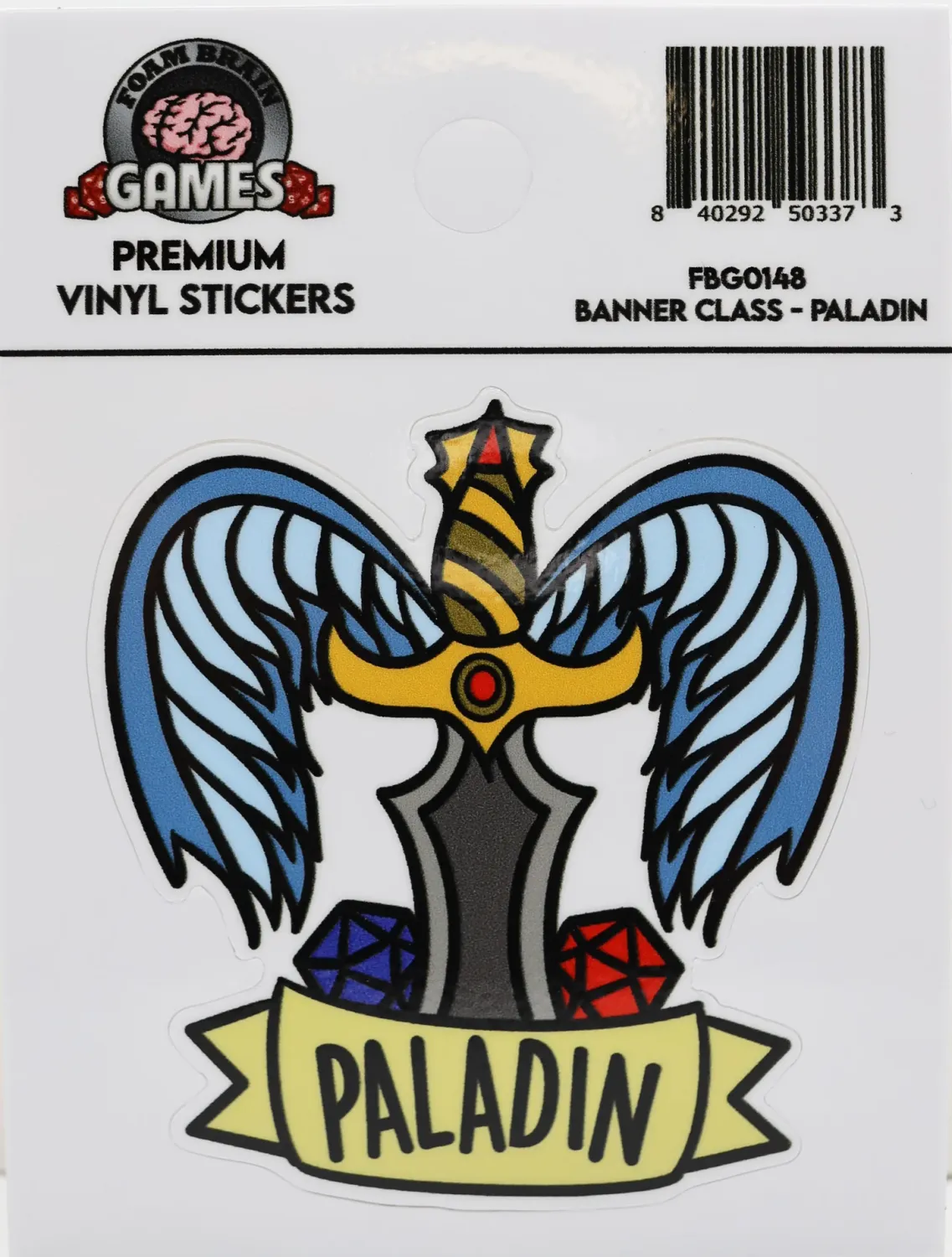 Banner Class Sticker: Paladin - Foam Brain Dice Banner Class Sticker: Paladin - Foam Brain Dice