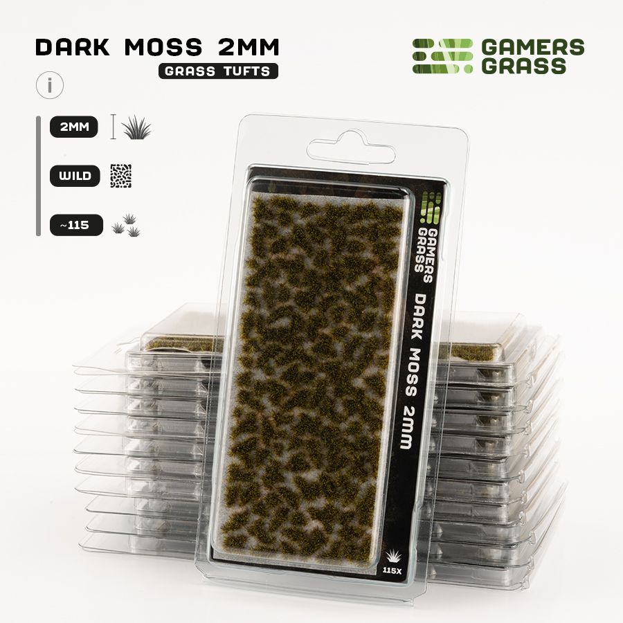 Dark Moss 2mm Tufts  - Gamers Grass
