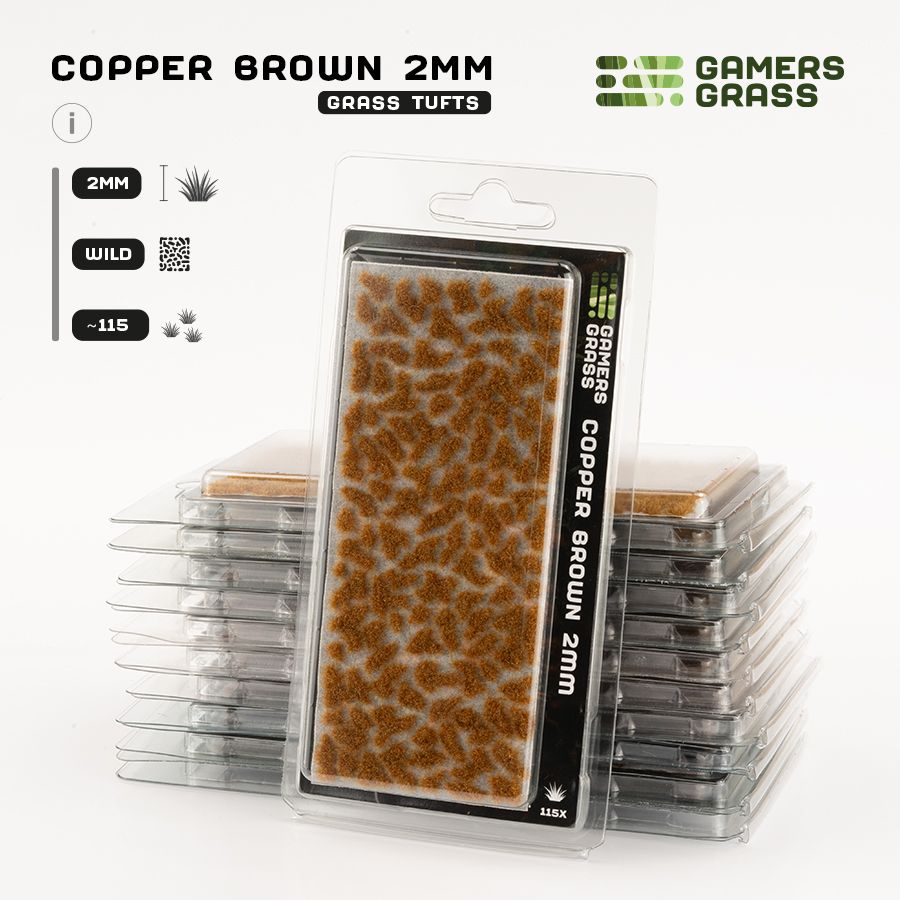 Copper Brown 2mm Tufts - Gamers Grass Copper Brown 2mm Tufts - Gamers Grass