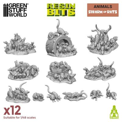 Rattenschwärme Swarm of Rats 3D Printed Resin - Greenstuff World
