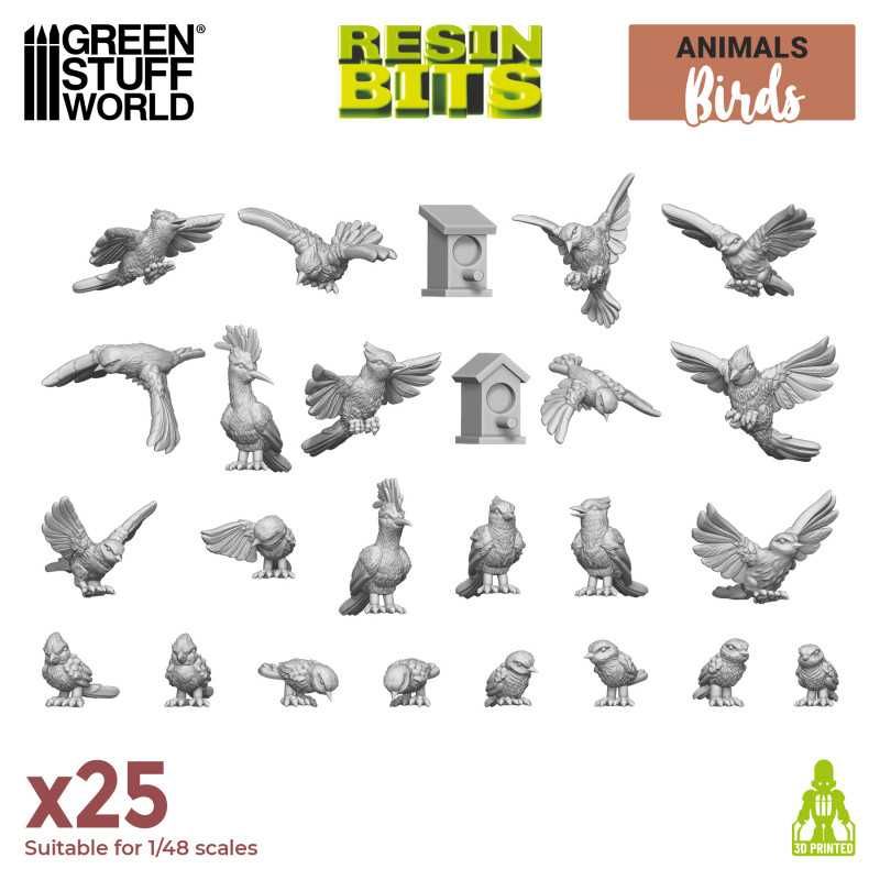 Wilde Vögel Animals Birds 3D Printed Resin - Greenstuff World