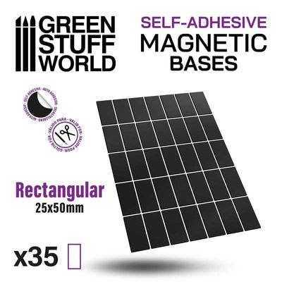 Vorgeschnittene Magnetfolie - Rechteckig 25x50mm Magnetic Foil - Greenstuff World