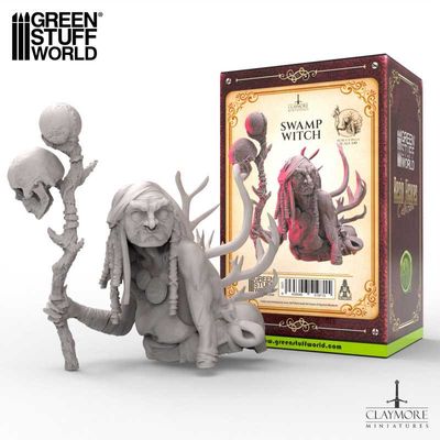 Claymore Miniatures - Swamp Witch Bust Büste 3D printed - Nutsplanet