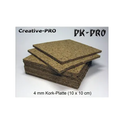 Korkplatte 100x100x4mm (1 Stück)