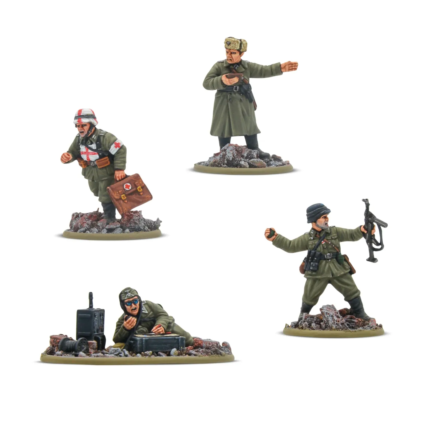 German Veteran Infantry HQ - German - Bolt Action - Warlord Games
