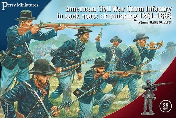 American Civil War Union Infantry in sack coats skirmishing 1861-65 - Perry Miniatures