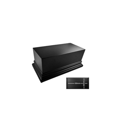 Display Block Rechteckiger Ausstellungssockel 12x6cm - Schwarz - Greenstuff World