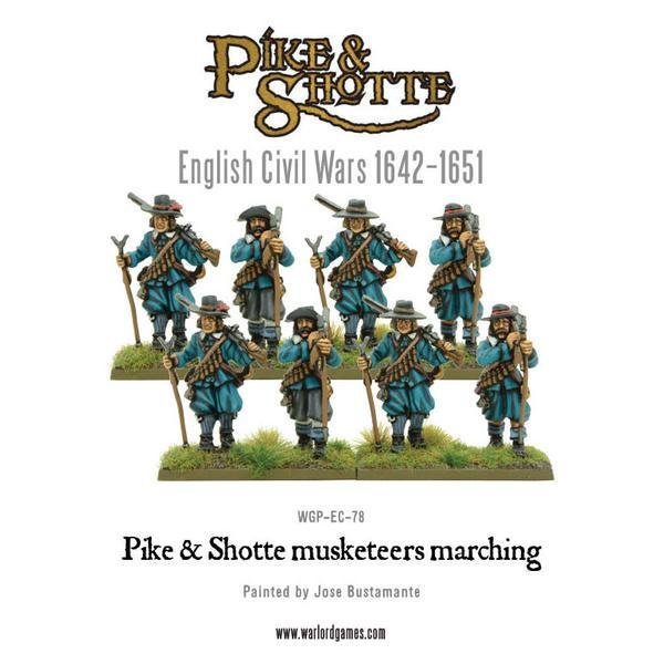 Pike & Shotte musketeers marching column - Pike & Shotte - Warlord Games