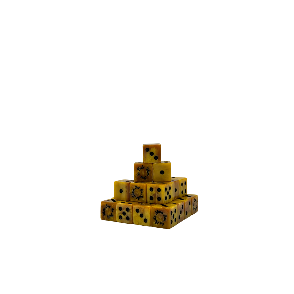Gold Ring Dice 16mm Square - Baron of Dice - LotR