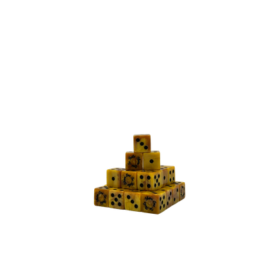 Gold Ring Dice 16mm Square - Baron of Dice - LotR