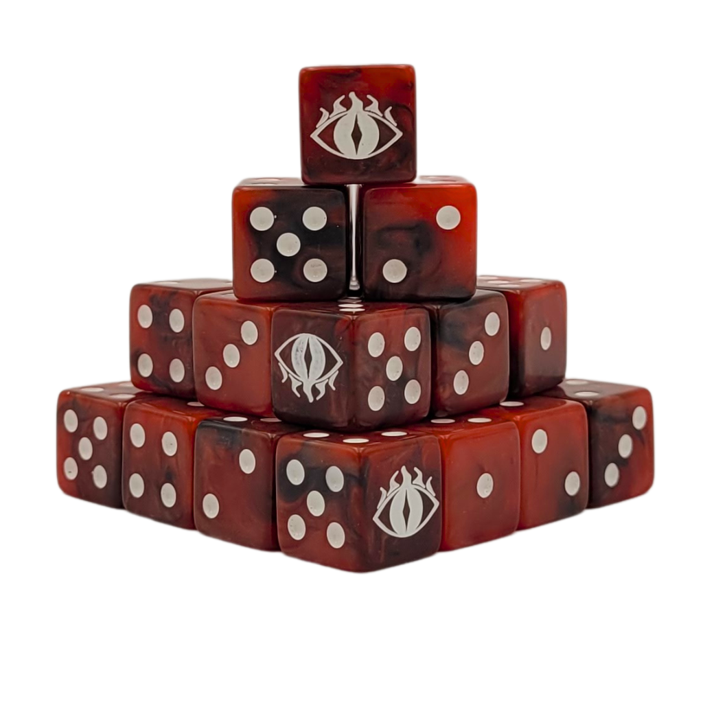 Evil Eye Square 16mm (25 Stück) von - Baron of Dice - LotR