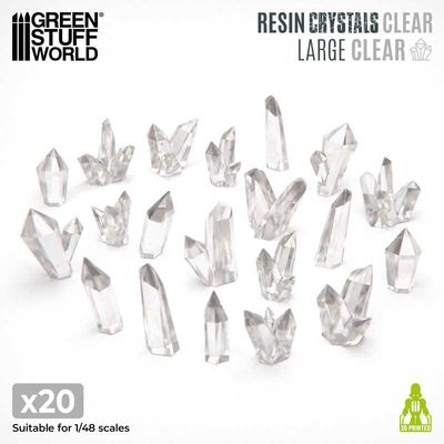 CLEAR Resin Crystals - Large Transparent Harzkristalle - Große - Greenstuff World