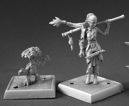 Druid and Familiar - Pathfinder Miniatures - Reaper Miniatures