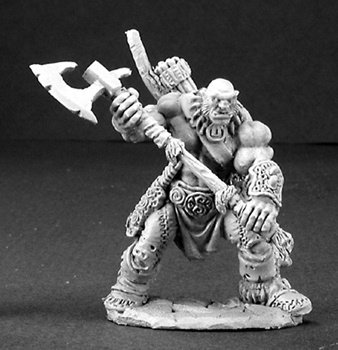 Thelgar Halfblood, Half Orc Barbarian - Reaper Miniatures