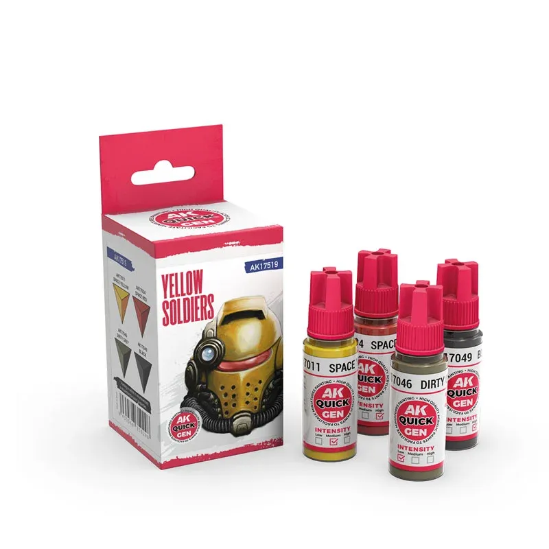 Yellow Soldiers 4 x 18mL (Quick Gen Set) - AK Interactive