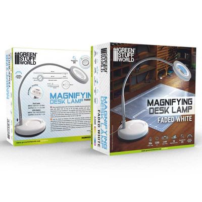 Lupenlampe weiß Magnifying Desk Lamp Fade White  - Greenstuff World